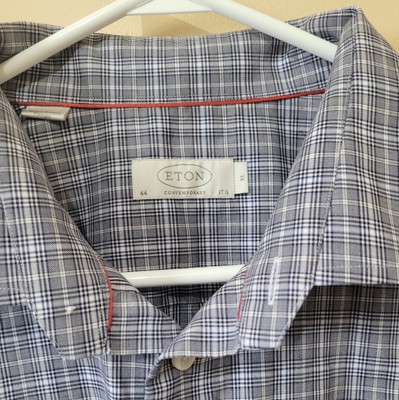 Eton Plaid Button Down Shirt - Picture 2 of 6